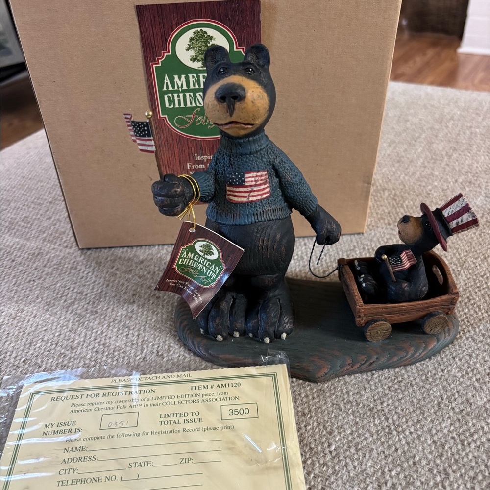 American Chestnut AM1120 Beary Patriotic LE 0351/3500